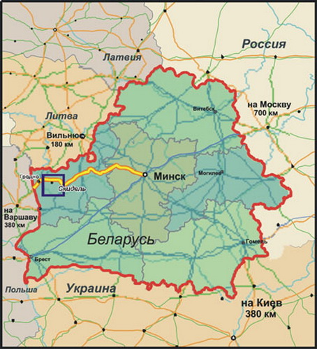 Карта границы украины и белоруссии